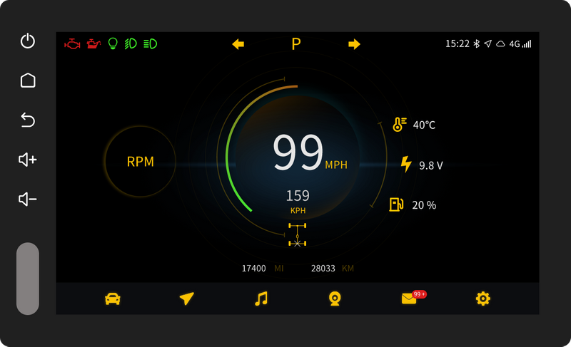 Tela Android de 7' especialmente personalizada para ATV/UTV